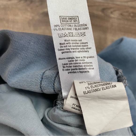 Topman Button Fly Slim Raw Hem Lightwash Blue Denim Jeans - Picture 13 of 14